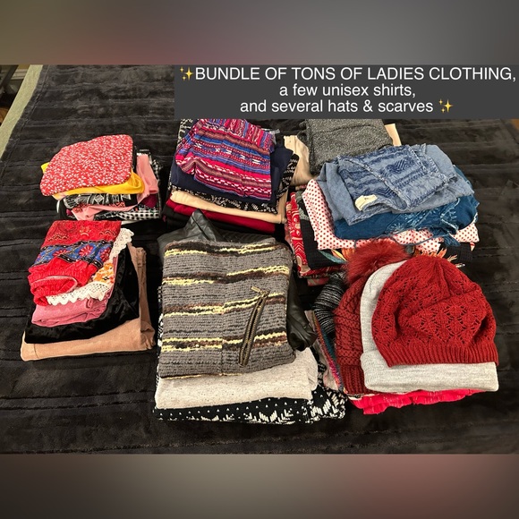 Ladies Clothing HUGE Bundle - Shirts, Skirts, Dresses, Hats, Scarves & more - Picture 1 of 8